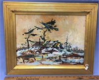 Image size 11.5" x 15.5" framed original oil by Ma
