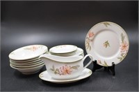 ONEIDA SELECT PORCELAIN PLATES, BOWLS & GRAVY BOAT