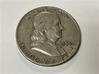 1959-D Franklin Half Dollar 90% Silver