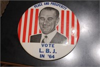 Large Political Button L.B.J.