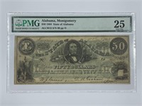 1864 $50 State of Alabama, Montgomery PMG VF25