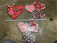 Valentine and Love painted signs