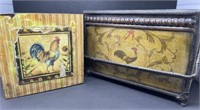 Rooster Themed Storage Box and Magazine Box