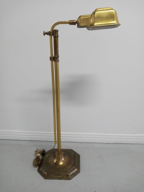 Retro Art Deco Style Brass Floor Lamp