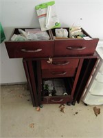 DOUBLE DROP LEAF SEWING CABINET [R] ,FULL OF