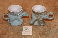 2 Frankoma Pottery Political Mugs 1978