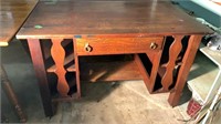 Vintage Writing Desk with Inkwell 48x30x31