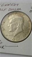 US Kennedy Half Dollar 90% Silver Unc MS60