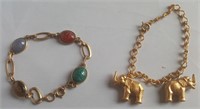 Elephant & Scarab Bracelets