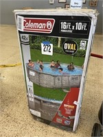 COLEMAN 16' X 10' X 42" DEEP POWER STEEL OVAL POOL