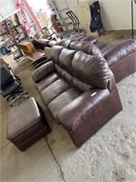 (3) Leather like living room set