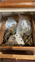 Box lot of vintage hardware - nuts bolts, drawer