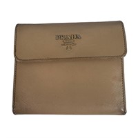 Prada Triangle Saffiano Leather Wallet