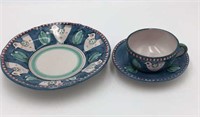 3 Pieces of C.V.M. Italian Ceramic Dishes