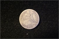 1889-S Seated Liberty Silver Dime