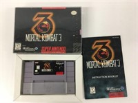 Super Nintendo Mortal Kombat 3 Game w/Box +Inserts