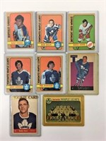 8 Vintage 1970's Hockey Cards