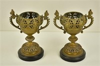 Pr. Of Neoclassical Style Bronze Urns