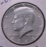 1964 D CHOICE BU KENNEDY HALF DOLLAR