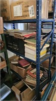 Metal Shelf with Books & Contents