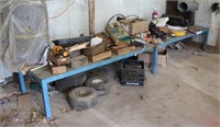 Metal Work Bench with Contents