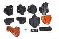 ASSORTMENT OF HANDGUN HOLSTERS