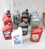 13 Various Quarts of Motor Oil