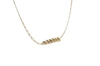 9ct yellow gold flat chain with roundel beads