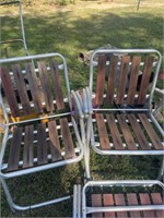 4 Folding Lawn chairs