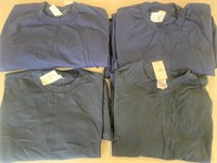 NEW Blue T Shirts X4 Size L