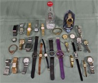 30 wristwatches: Waltham, Elgin, Seiko, Casio, Tim