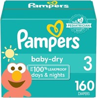 160-COUNT PAMPERS BABY-DRY DIAPERS