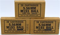 60 Rounds Of M193 5.56mm Ball Ammunition