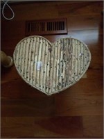 Handmade Wooden Log Heart Shaped Stool