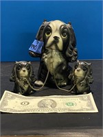 Vintage dog figurines set of 3