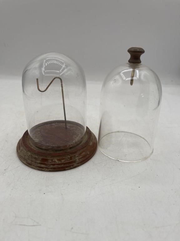 Vintage Wooden Base Glass dome pocket watch