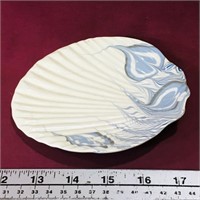 Signed Pottery Seashell Dish (5 3/4")