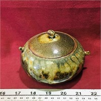 J.Kelly Covered Pottery Sugar Dish