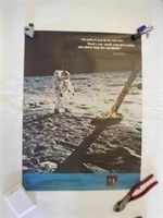 Original early 1970s Neil Armstrong NASA Poster