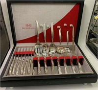 Rogers Bros Silver Plate Flatware In Case, Flair