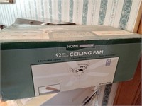 Home essentials 52" ceiling fan, all white,