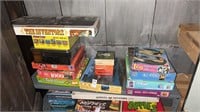 Shelf Lot of games and puzzles