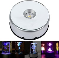 4" 7 LED Display Base for Crystals Glass Art,
