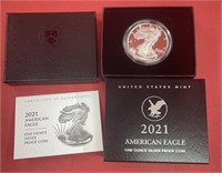 2021-S Proof Type 2 Silver Eagle w/