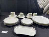 Mikasa China Setting for 4 - Missing 1 saucer