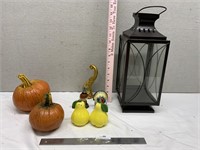 Salt and pepper shakers, Pumpkins etc