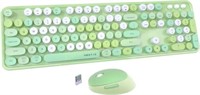 UBOTIE Colorful Wireless Keyboard Mouse Combo