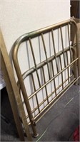 Metal bed and hook in rails full size