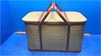 Metal n wicker basket with handles