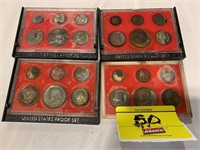 (4) UNITED STATES PROOF SETS...(2) 1980 AND (2)